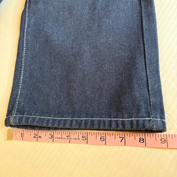 JNCO Men’s Dark Wash Denim Jeans XL Size 3 — Tribal Skull Graphic Y2K Streetwear - Picture 11 of 12